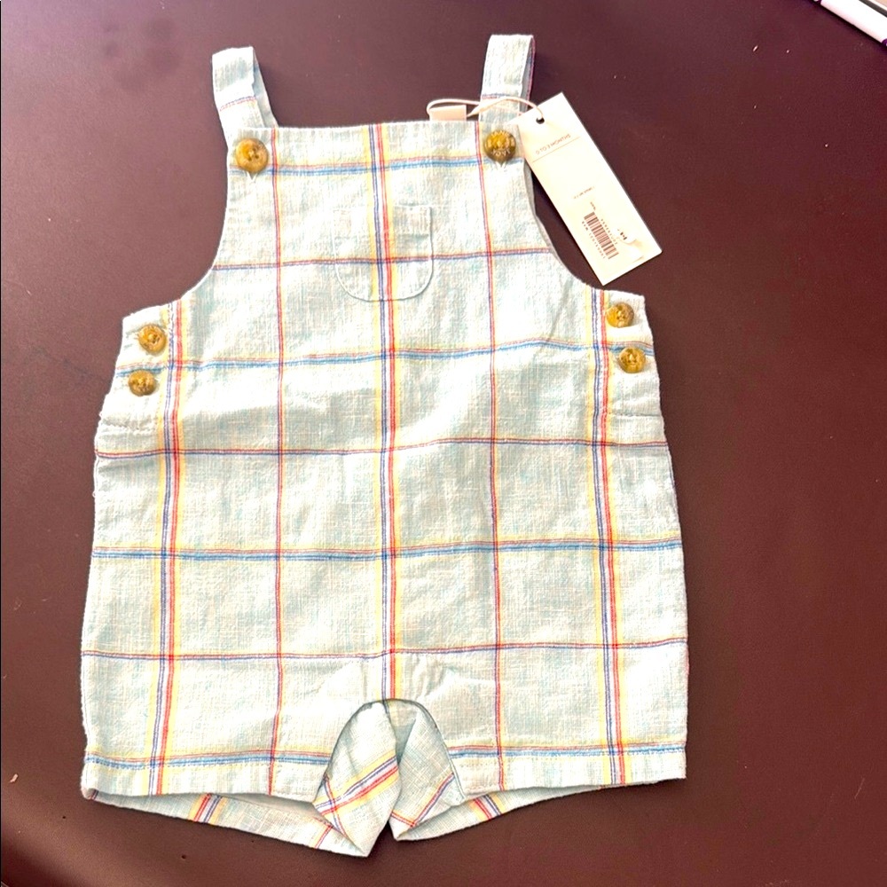Janie and Jack Blue and Yellow Overalls for Playful Days